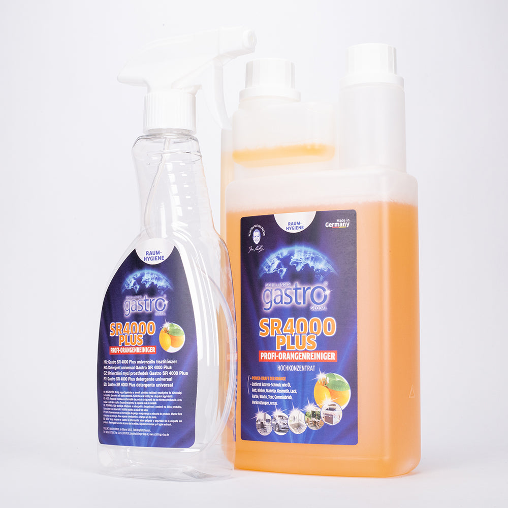 Detergent concentrat dezinfectant 1l (= 300 de litri)+ spray pulverizator cu dozator CADOU. 1 