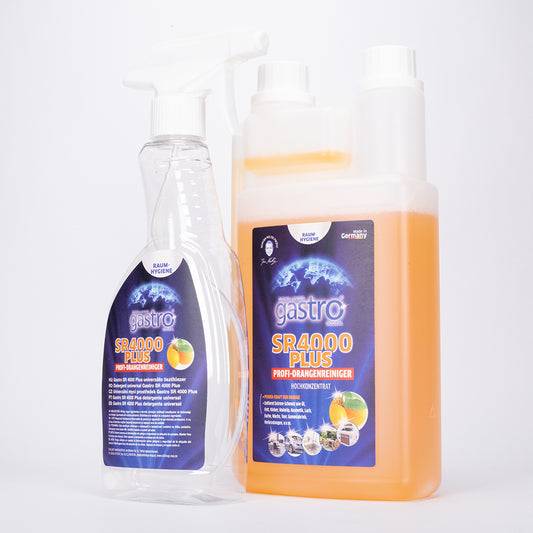 Detergent concentrat dezinfectant 1l (= 300 de litri)+ spray pulverizator cu dozator CADOU.