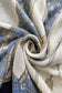 Eșarfă-Șal din Bumbac, 85 cm x 180 cm, Model La Modă cu Cataramă, Albastră - Galeria de Bijuterii