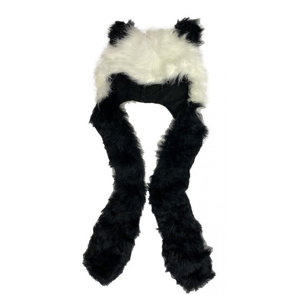 Căciulă și eșarfă 2 în1, model Panda cu buzunare suplimentare, 29 cm x 20 cm 1 