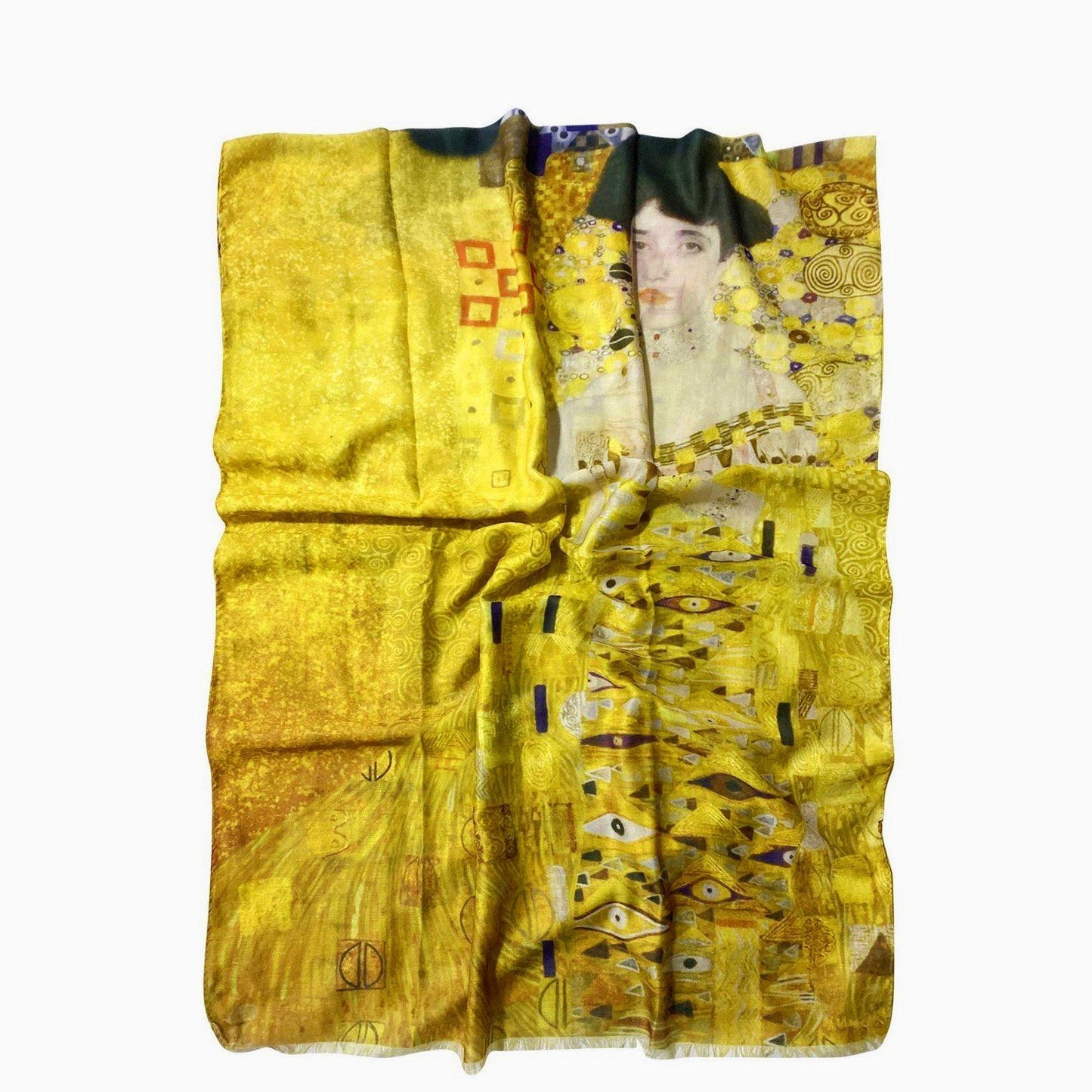 Eșarfă-Șal din Bumbac, 70 cm x 180 cm, Klimt - Portrait of Adele - Galeria de Bijuterii