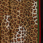 Eșarfă 100% Mătase, 90 cm x 180 cm, model Leopard