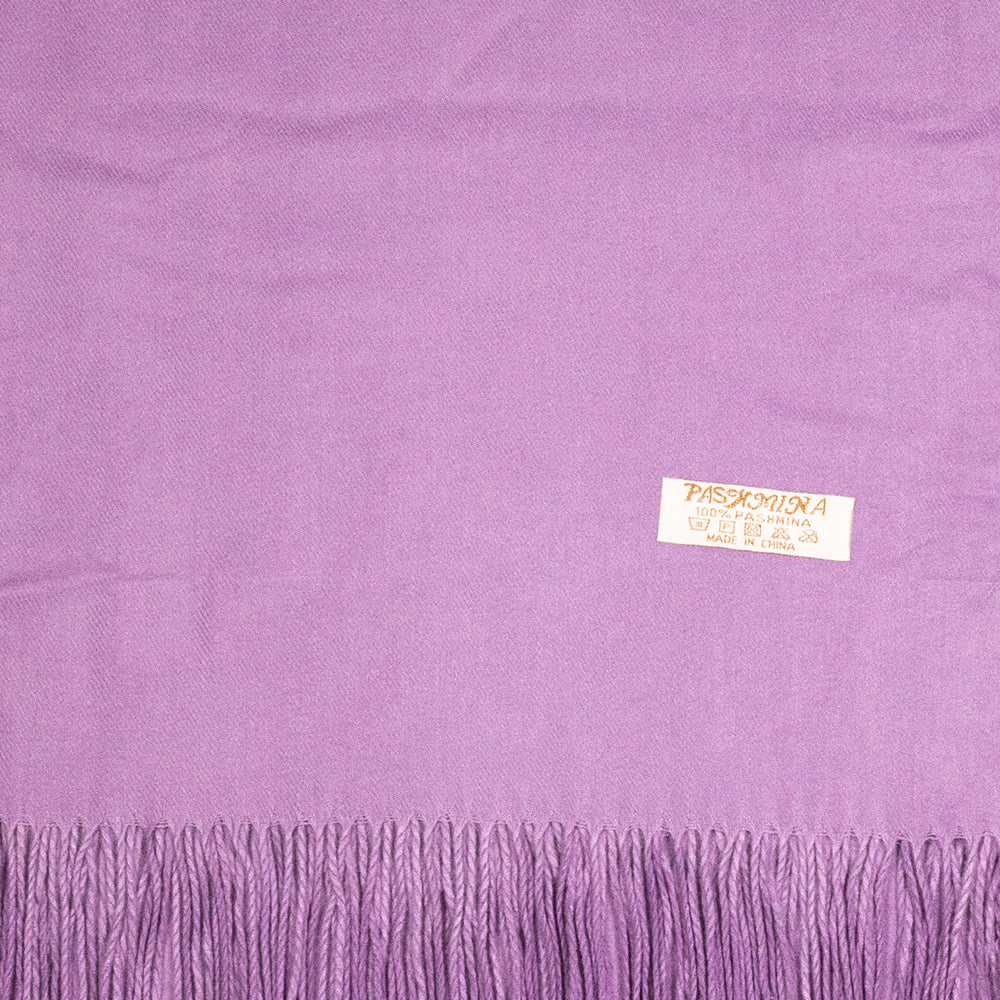 Eșarfă din 100% Cașmir Pashmina, 70 cm x 170 cm, Super moale, Violet deschis