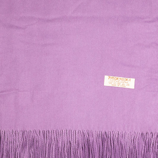 Eșarfă din 100% Cașmir Pashmina, 70 cm x 170 cm, Super moale, Violet deschis