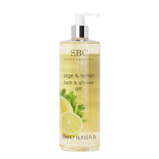 Gel de Baie & Duș răcoritor cu Salvie și Lămâie, 500 ml - Galeria de Bijuterii