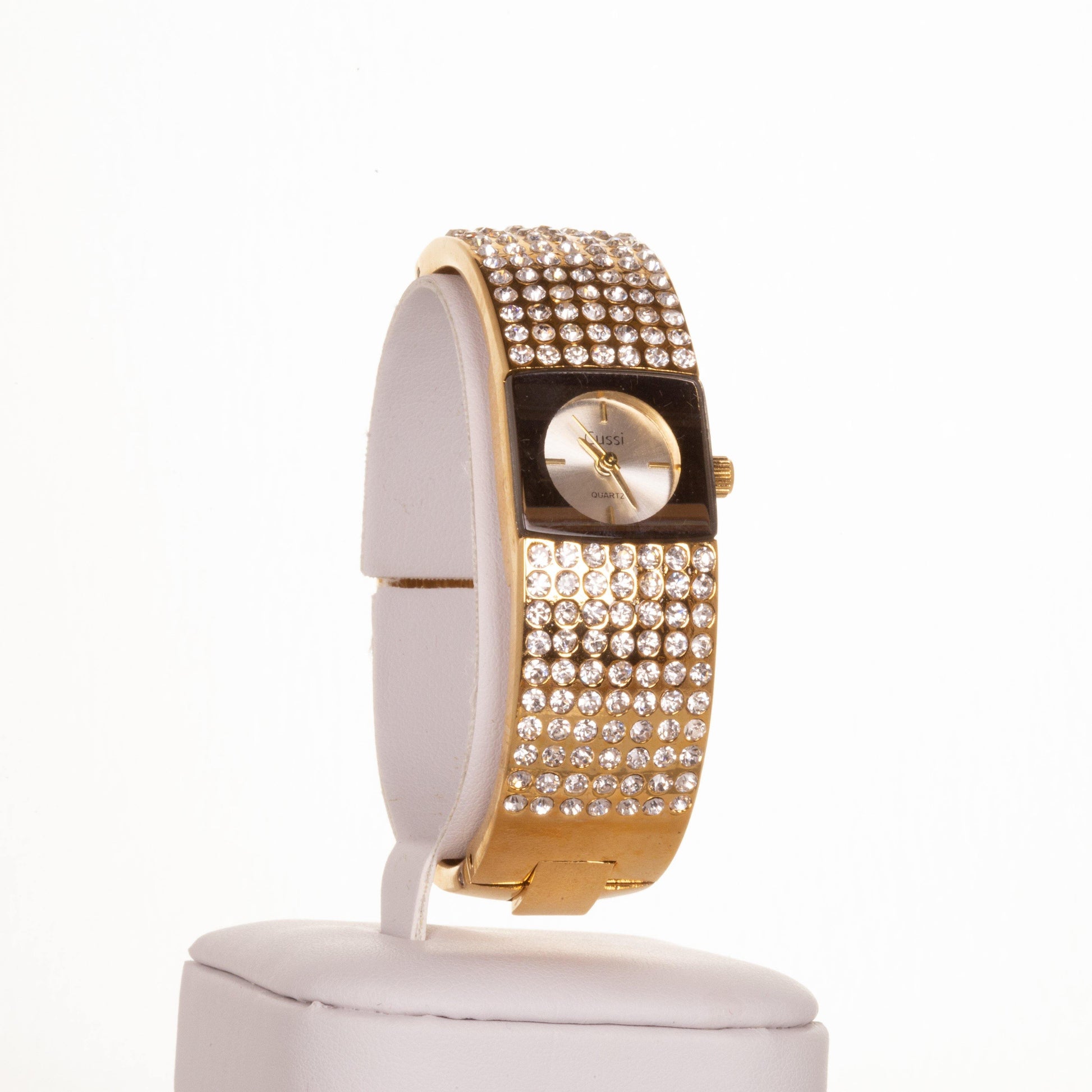 Ceas din Aliaj de Culoare Aurie CUSS de damă, cu 7 rânduri de cristale cuarț - Galeria de Bijuterii