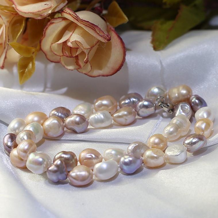 Set din Argint cu Perlă de Apă Dulce Multicoloră Baroc - Galeria de Bijuterii
