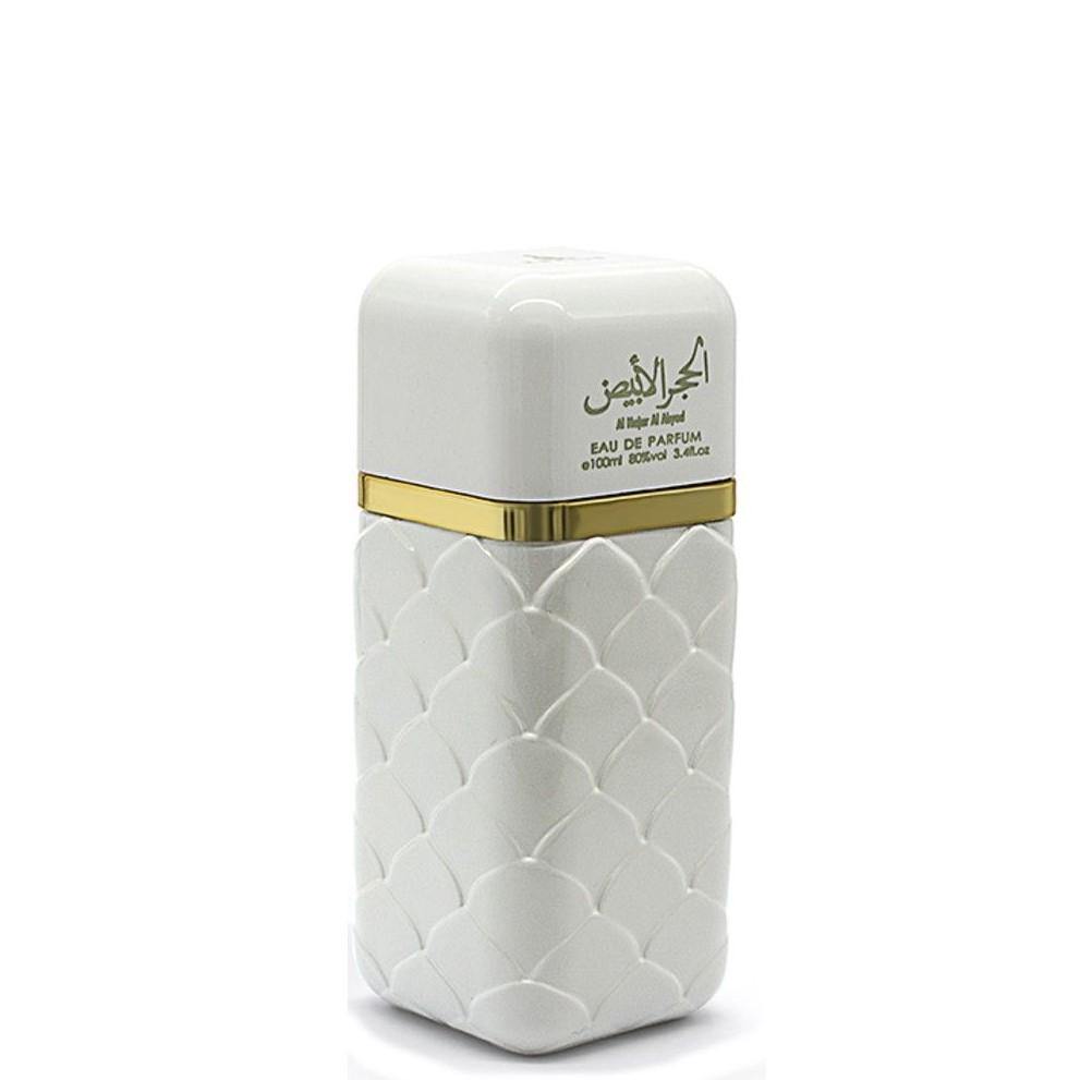 100 ml Eau de Perfume Al Hajar Al Abyad cu Arome Floral-Vaniliate și Mosc pentru Femei - Galeria de Bijuterii