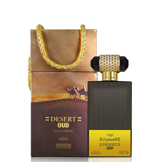 100 ml Eau De Parfum Desert Oud cu Arome de Piele-Chihlimbar pentru Femei și Bărbați - Galeria de Bijuterii