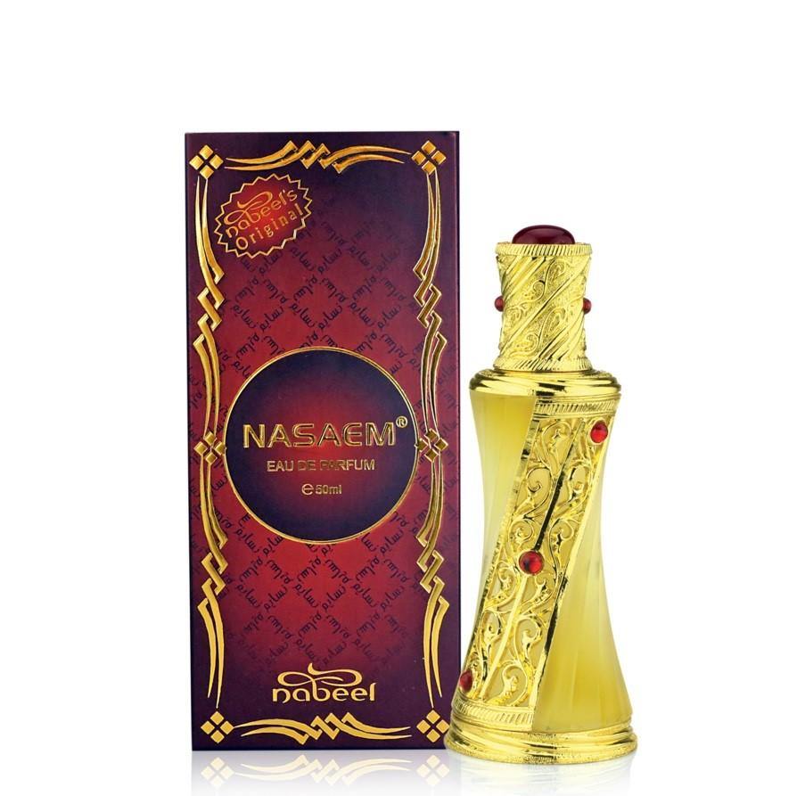 50 ml Eau de Parfume Nasaem cu Arome Floral-Lemnoase pentru Femei și Bărbați - Galeria de Bijuterii