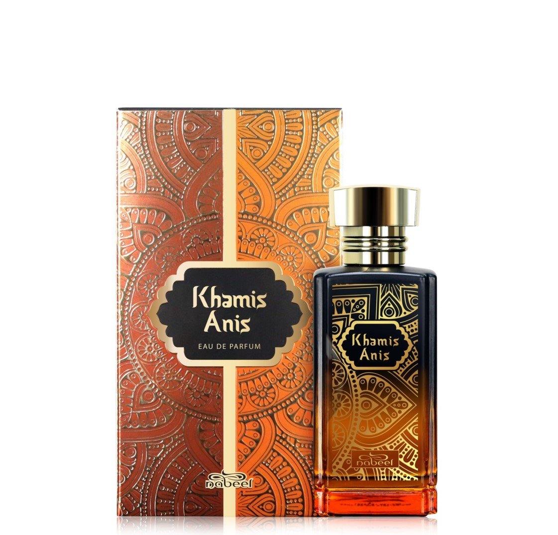 100 ml Eau de Parfum Khamis Anis cu Arome Oriental-Fructate pentru Femei și Bărbați - Galeria de Bijuterii