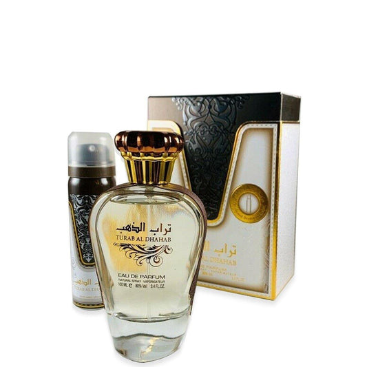 100 ml Eau de Parfum Turab Al Dhahab cu Arome de Mosc Dulce pentru Bărbați și Femei - Galeria de Bijuterii
