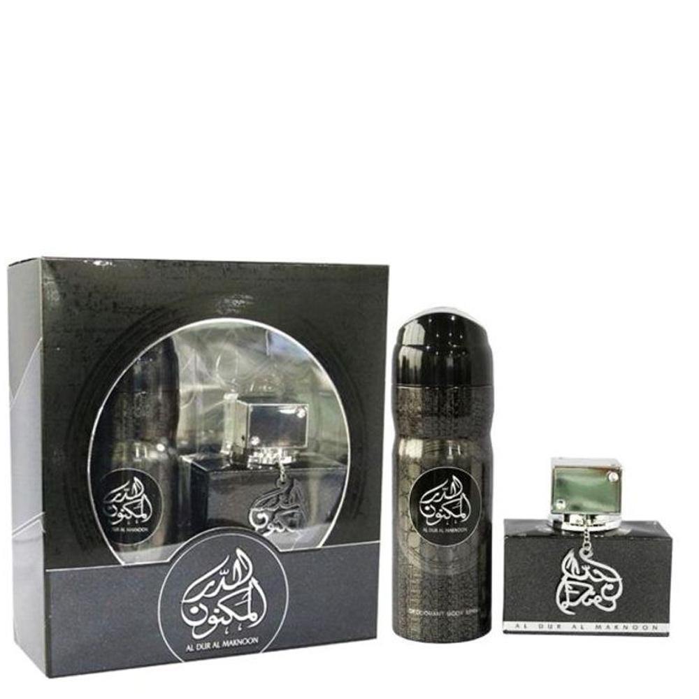 100 ml Parfum Al Dur Al Maknoon + Cadou 200 ml Deodorant cu Arome Orientale Florale Fructate pentru Bărbați - Galeria de Bijuterii