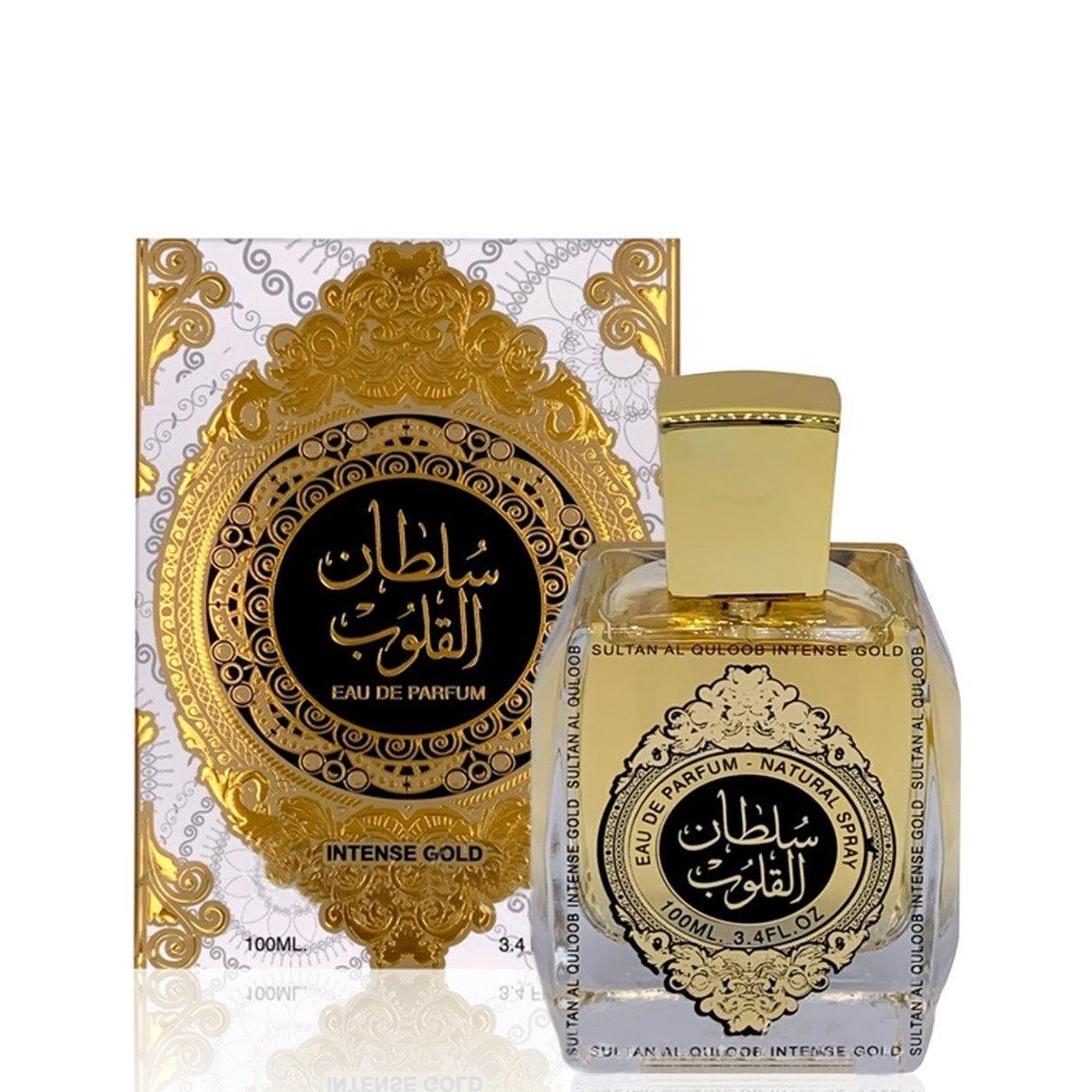 100 ml Parfum Sultan Al Quloob Intense Gold  cu Arome Picant-Lemnoase pentru Bărbați și Femei - Galeria de Bijuterii