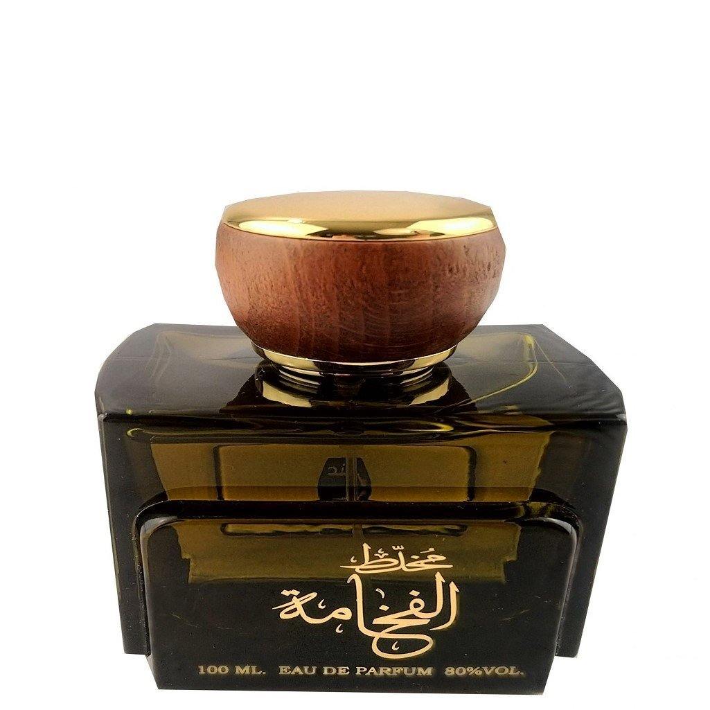 100 ml Eau de Parfum Mukhallat Al Fakhama cu Arome Floral Lemnoase de Lemn de Santal și Oud pentru Bărbați - Galeria de Bijuterii