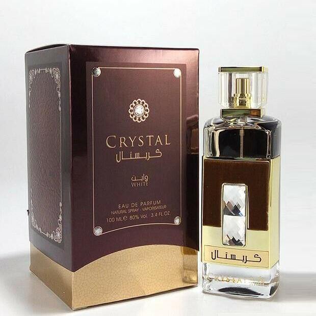 100 ml Eau de Perfume Crystal White cu Arome Lemnoase și Pudrate pentru Femei - Galeria de Bijuterii