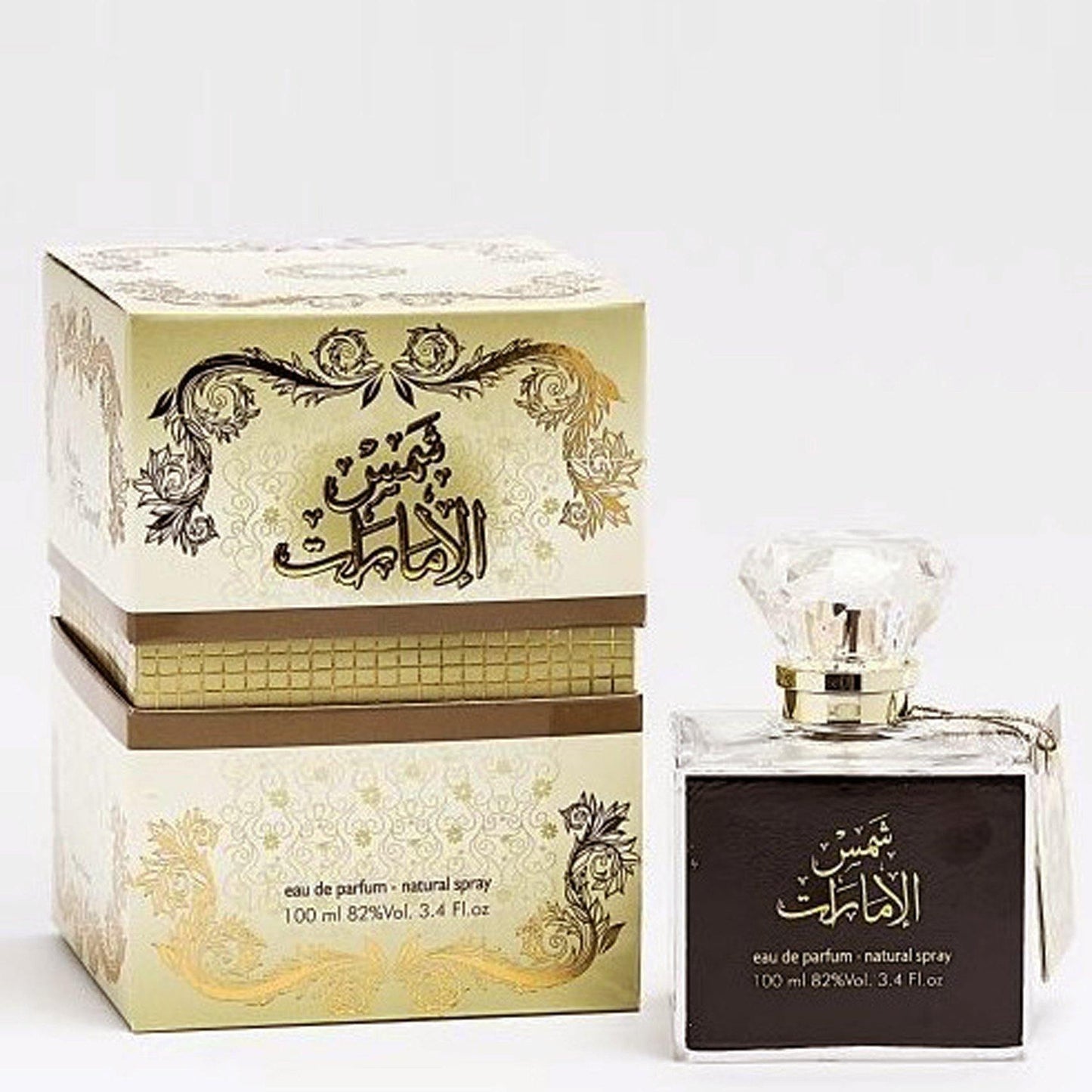 100 ml Eau de Perfume Shams Al Emarat cu Arome Fructate de Lemn de Santal și Mosc pentru Femei - Galeria de Bijuterii