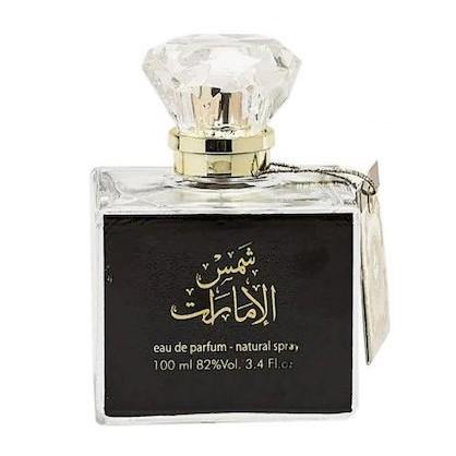 100 ml Eau de Perfume Shams Al Emarat cu Arome Fructate de Lemn de Santal și Mosc pentru Femei - Galeria de Bijuterii