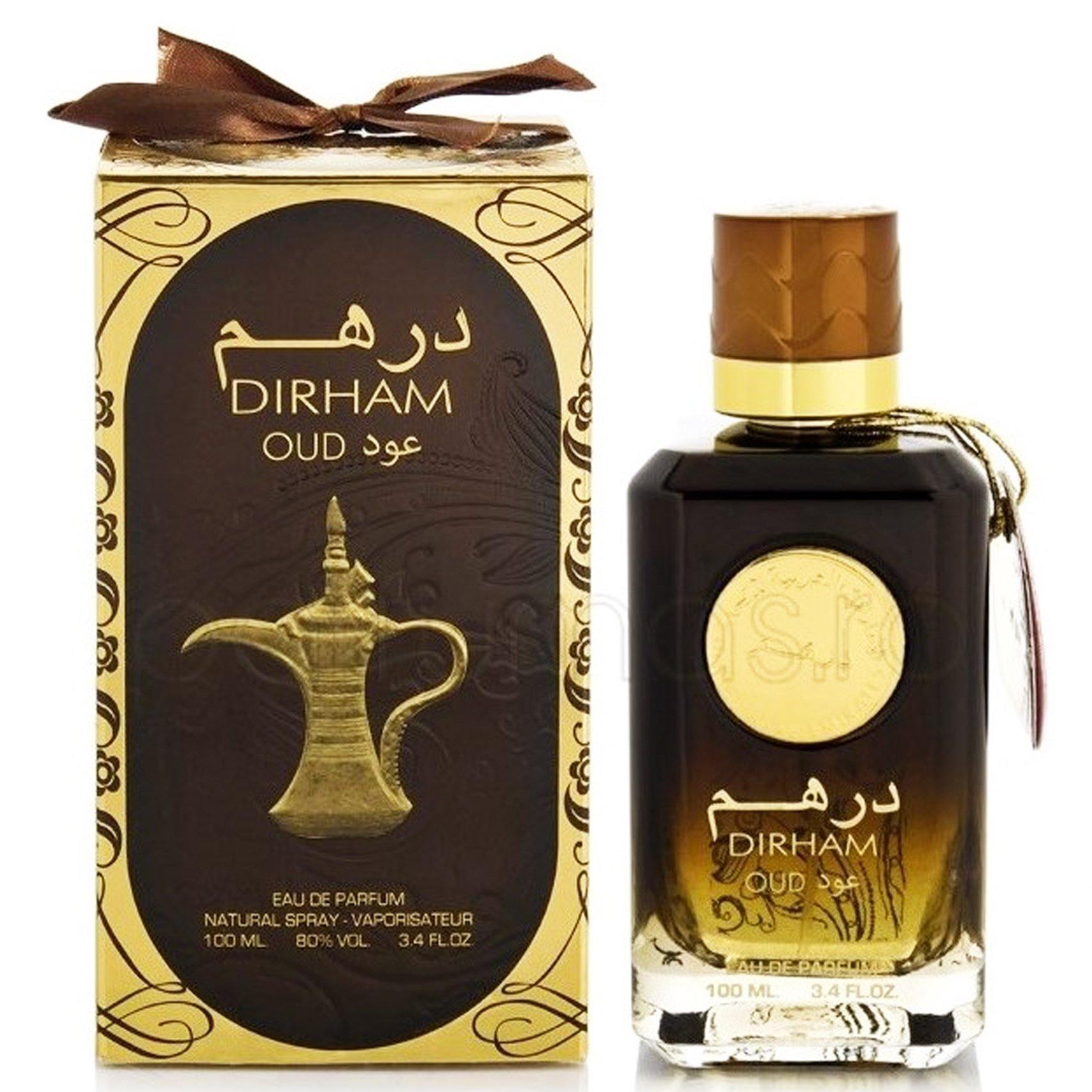 100 ml Eau de Perfume Dirham Oud cu Arome Lemnoase și Oud pentru Bărbați - Galeria de Bijuterii