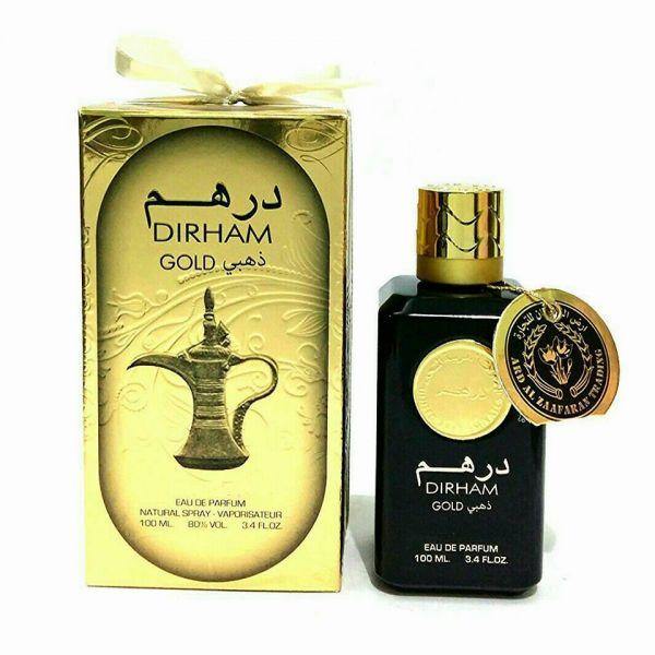 100 ml Eau de Perfume Dirham Gold cu Arome Oriental-Picante pentru Bărbați - Galeria de Bijuterii