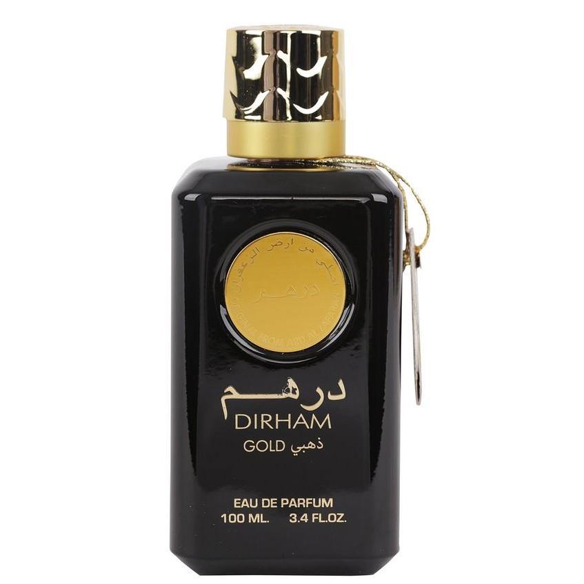 100 ml Eau de Perfume Dirham Gold cu Arome Oriental-Picante pentru Bărbați - Galeria de Bijuterii