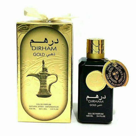 100 ml Eau de Perfume Dirham Gold cu Arome Oriental-Picante pentru Bărbați - Galeria de Bijuterii