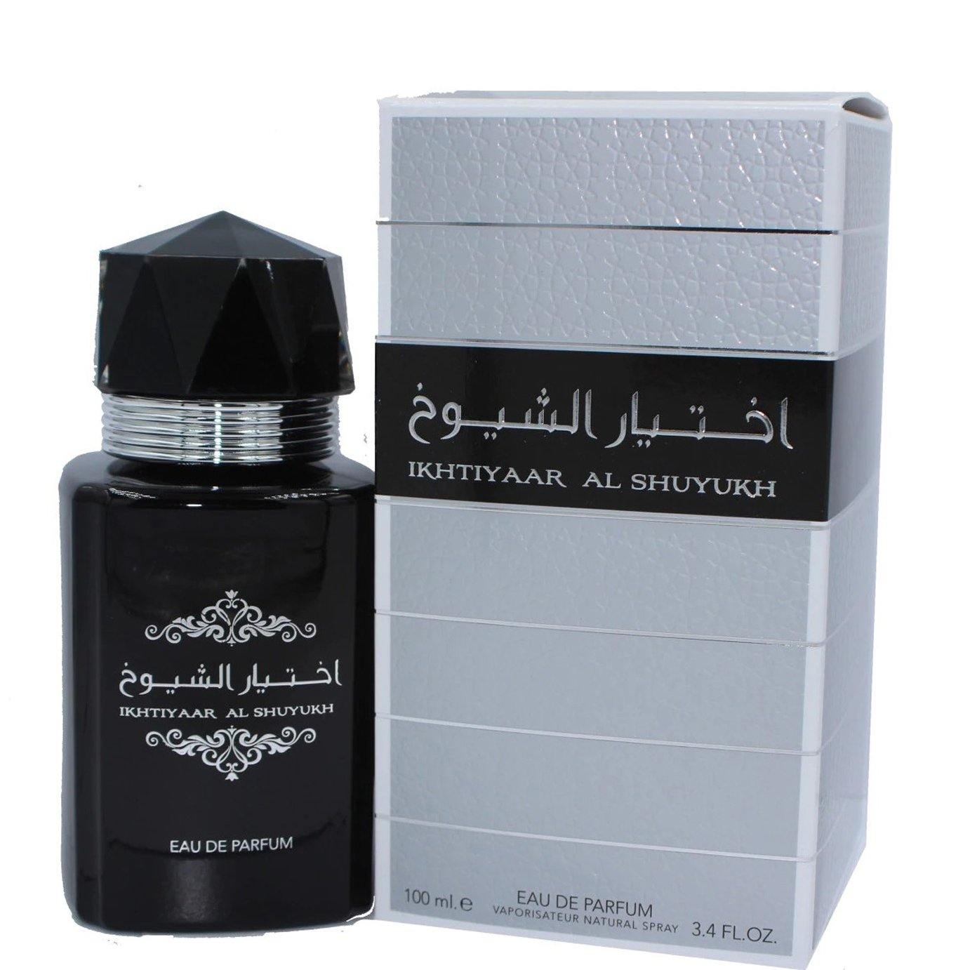 100 ml Eau de Perfume Ikhtiyar Al Shuyukh cu Arome Picant-Orientale si Mosc pentru Bărbați - Galeria de Bijuterii