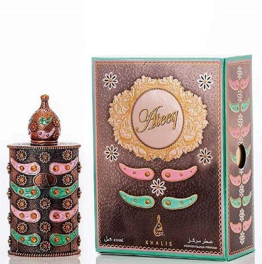 18 ml Ulei de Parfum Ateeq cu Arome Picante de Chihlimbar și Mosc pentru Femei - Galeria de Bijuterii