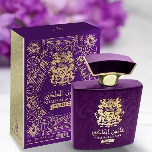 100 ml Eau de Perfume Khalis Maleki Majestic cu Arome Florale și Chihlimbar pentru Femei - Galeria de Bijuterii