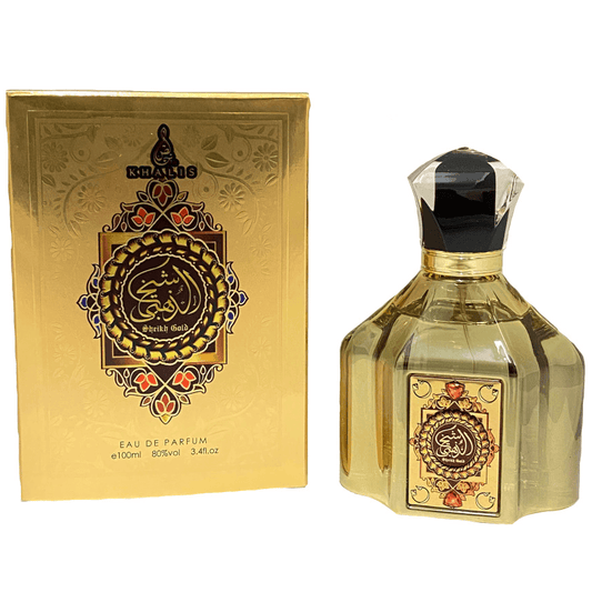 100 ml  Eau de Perfume Sheikh Gold Oriental cu Arome Picante de Vanilie și Santal pentru Bărbați - Galeria de Bijuterii