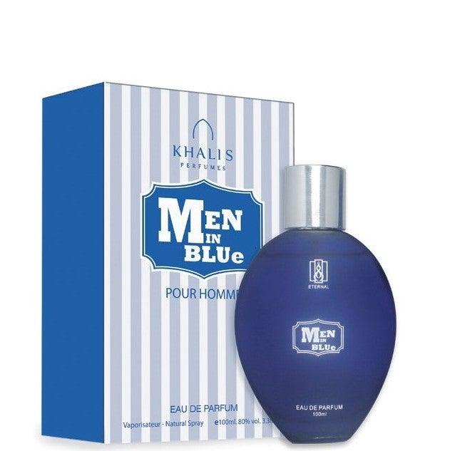 100 ml Eau de Perfume Men In Blue cu Arome de Chihlimbar și Cedru pentru Bărbați - Galeria de Bijuterii