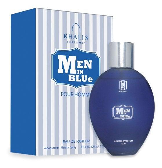 100 ml Eau de Perfume Men In Blue cu Arome de Chihlimbar și Cedru pentru Bărbați - Galeria de Bijuterii