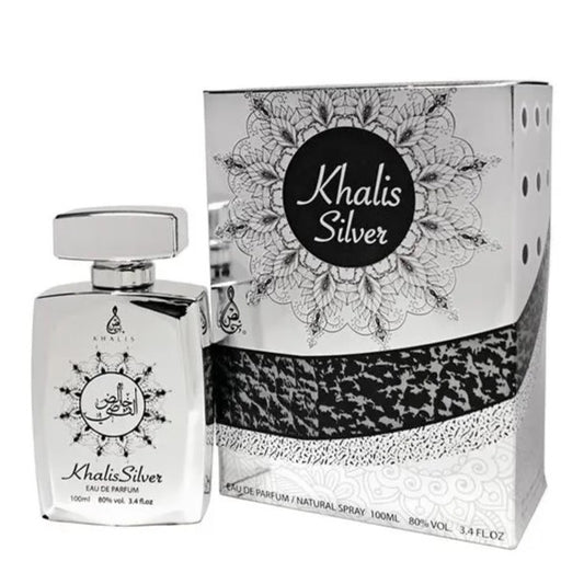100 ml Parfum EDP KHALIS SILVER cu Arome Oriental-Florale pentru Bărbați