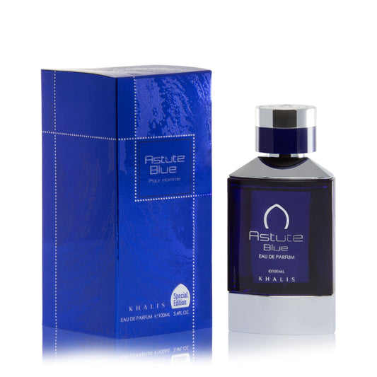 100 ml Parfum EDP ASTUTE BLUE cu Arome Picant-Lemnoase pentru Bărbați