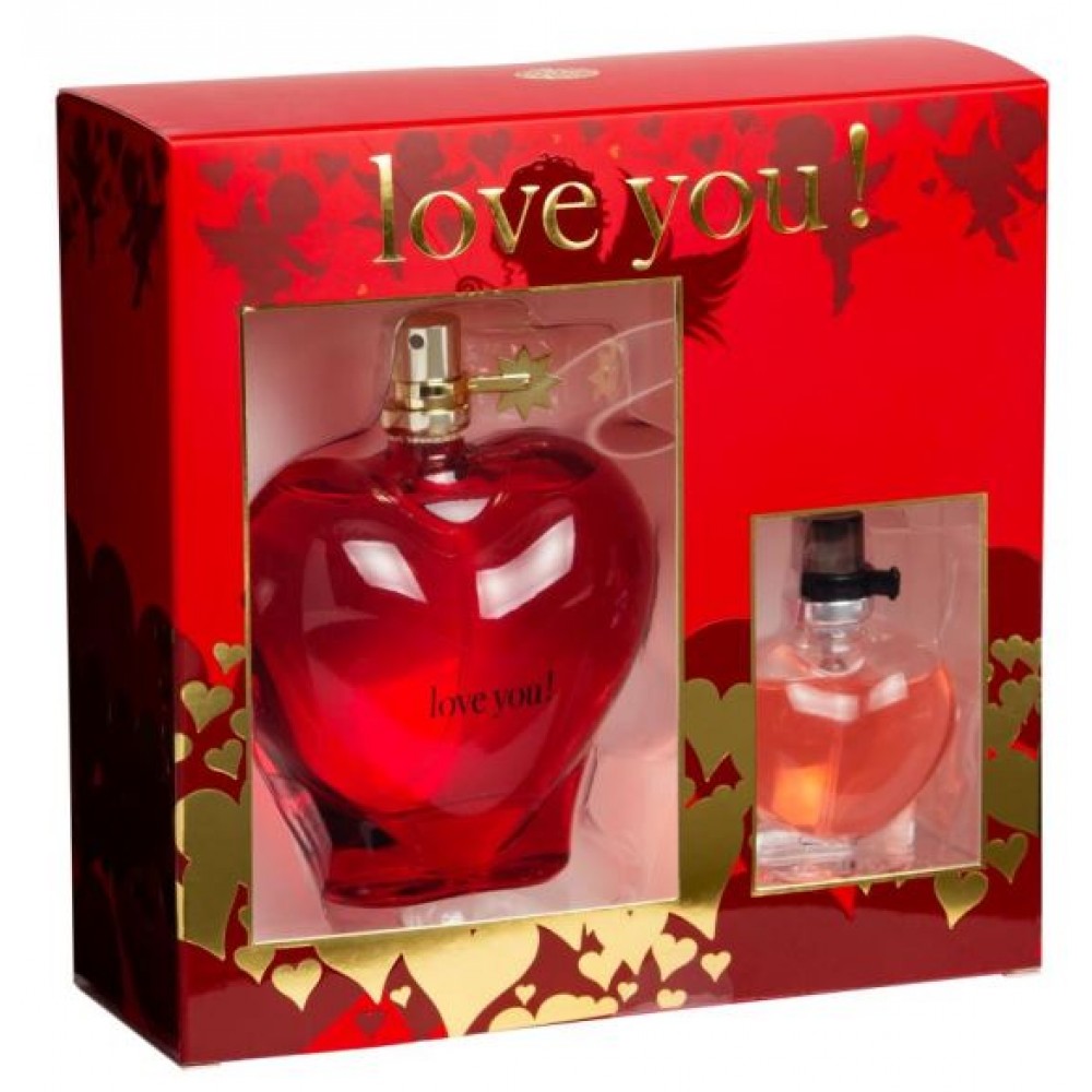 100 + 15 ml EDP "LOVE YOU RED" cu Arome Fructat-Florale și Mosc pentru Femei 1 