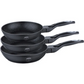 Set de Tigăi Berlinger Haus 3 bucăți cu Acoperire de Marmură, Negre