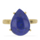 Inel din Argint 925 Placat cu Aur ( 2.97 grame ) cu Lapis Lazuli Badakhshan 9.45 Carate