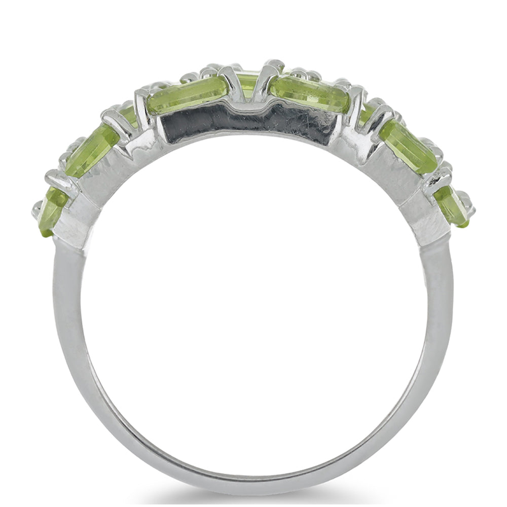 Inel din Argint 925 ( 7.06 grame ) cu Peridot Changbai 6.76 Carate 2 