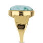 Inel din Argint 925 Placat cu Aur ( 4.79 grame ) cu Larimar(Piatra delfinului) 9.64 Carate