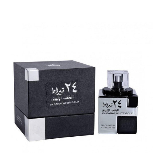100 ml Eau De Parfum Lattafa 24 Carat White Gold  cu Arome Dulci pentru Bărbați - Galeria de Bijuterii