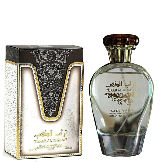 100 ml Eau de Parfum Turab Al Dhahab cu Arome de Mosc Dulce pentru Bărbați și Femei - Galeria de Bijuterii